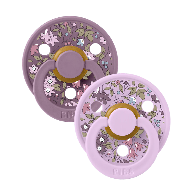 BIBS 02 SUCETTES COLOUR PACIFIER LIBERTY CHAMOMILE LAWN VIOLET SKY MIX SIZE 2 6M+