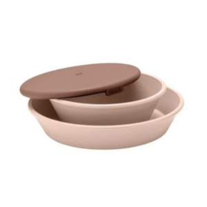 BIBS MINI MEAL DINNER SET LOT DASSIETTES 3 PIECES BLUSH