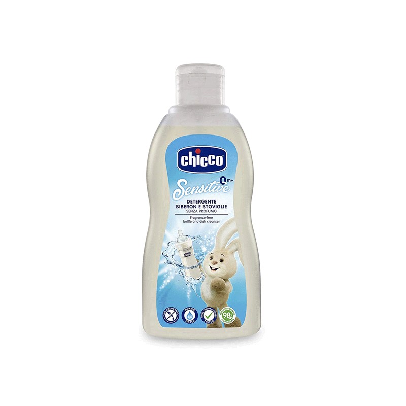 CHICCO SENSITIVE BIBERONS ET VAISSELLE 300ML