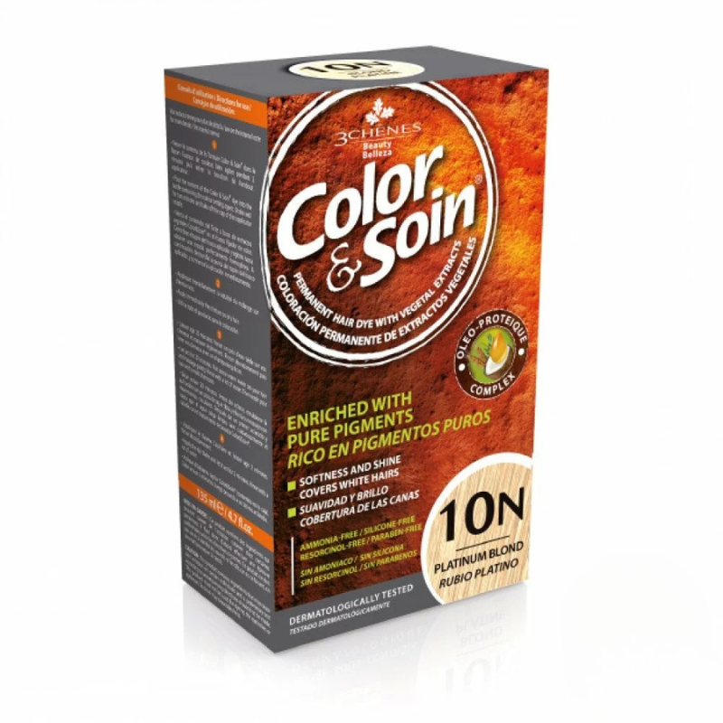 3 CHENES COLOR & SOIN COLORATION BLOND PLATINE 10N