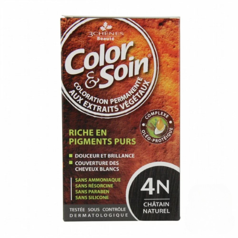 3 CHENES COLOR & SOIN COLORATION CHATAIN NATUREL 4N