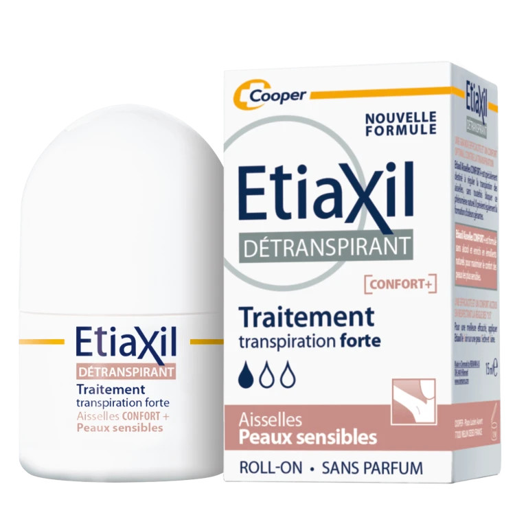 ETIAXIL ROLL ON CONFORT+ DETRANSPIRANT AISSELLES PEAUX SENSIBLES 15ML