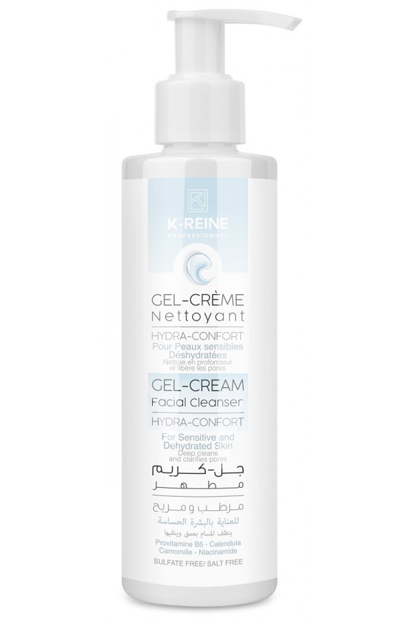 K-REINE GEL CREME NETTOYANT HYDRA CONFORT PEAUX SENSIBLES DESHYDTRATEES 200 ML