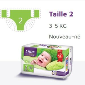 LILAS CONFORT MAX COUCHE BEBE 3-5KG 32 PIECES