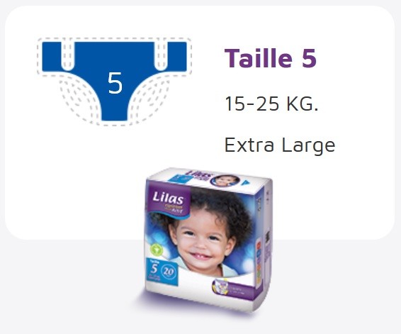 LILAS CONFORT MAX ACTIF COUCHE BB 15-25 KG 20 PIECES