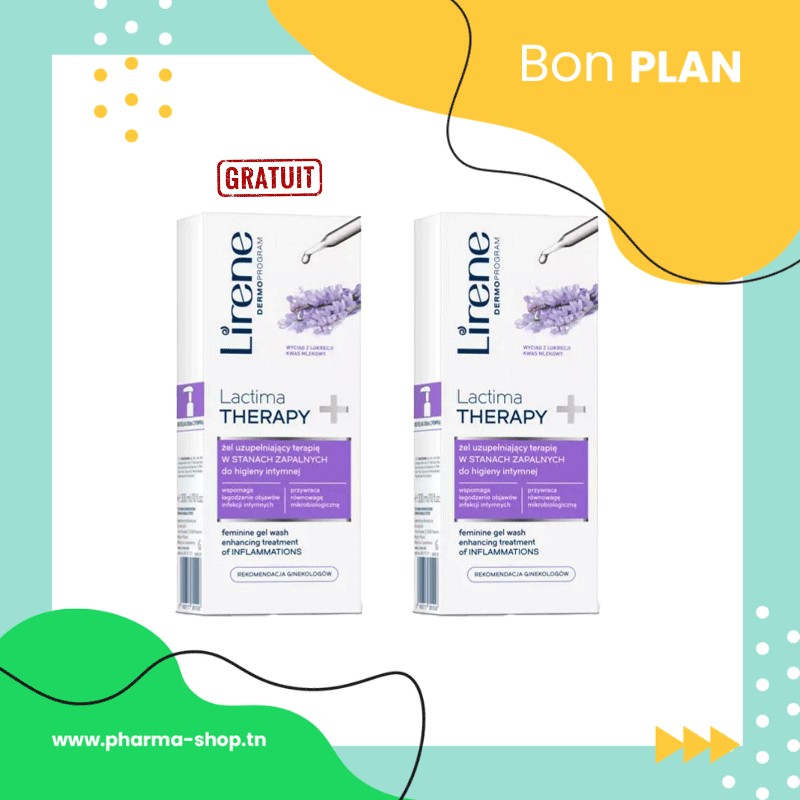 LIRENE LACTIMA THERAPY+ GEL INTIME ANTI INFLAMATOIRE 300ML (2EME OFFERT)