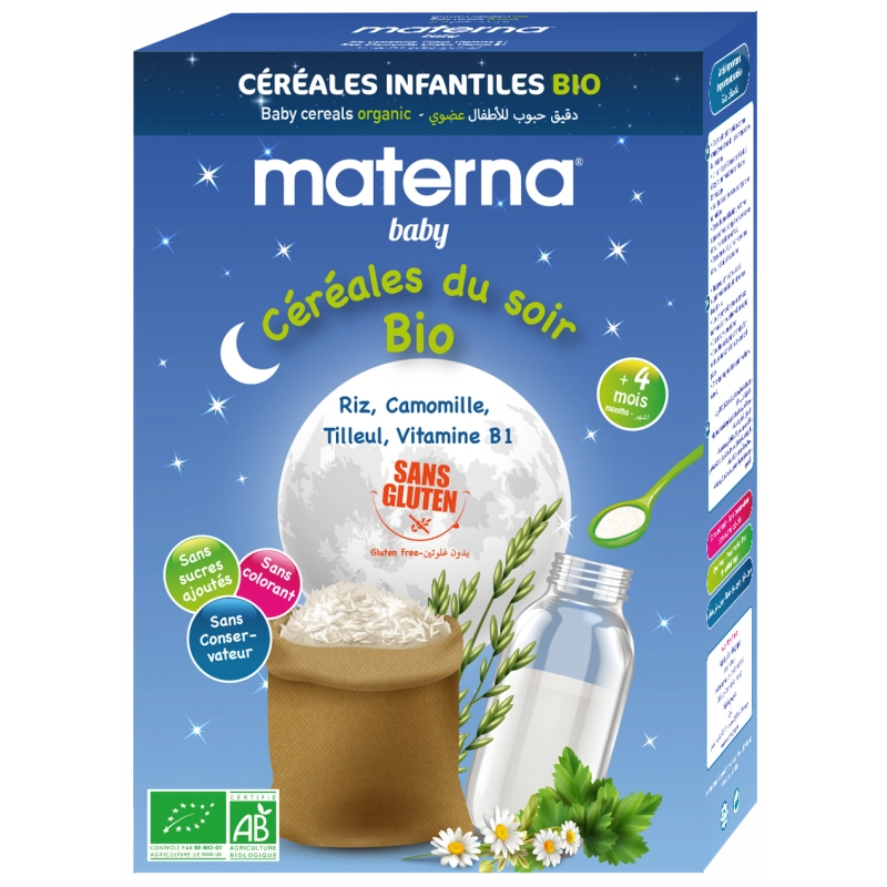 MATERNA BABY CEREALES DU SOIR BIO 200GR