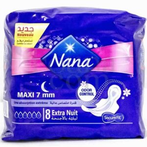 NANA serviette maxi extra nuit 8 pièces