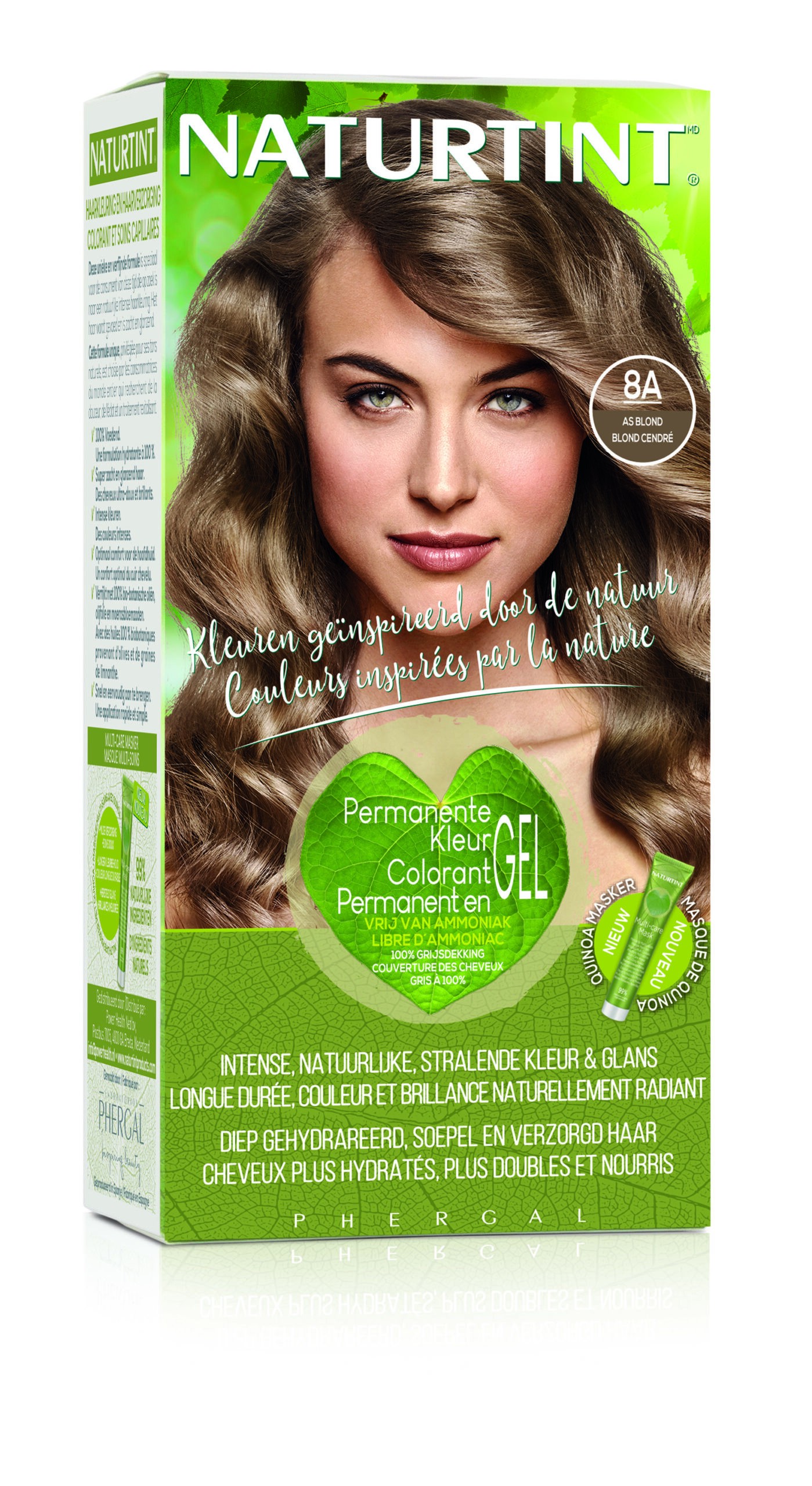 NATURTINT COLORATION PERMANANTE 8A BLOND CENDRÉ 170 ML
