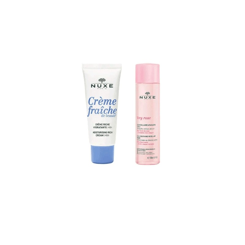 NUXE CREME RICHE HYDRATANTE 30ML+EAU MICELLAIRE 50ML