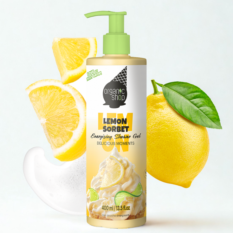 ORGANIC SHOP GEL DOUCHE ÉNERGISANT AU SORBET CITRON 400ML