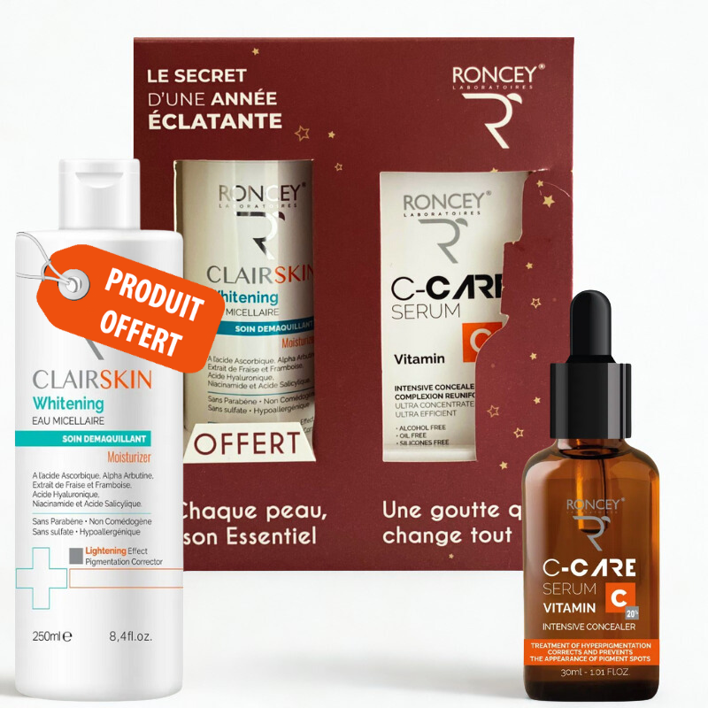 RONCEY COFFRET SERUM VITAMINE C 20% 30ML+EAU MICELLAIRE ECLAIRCISSANT 250ML (OFFERT)