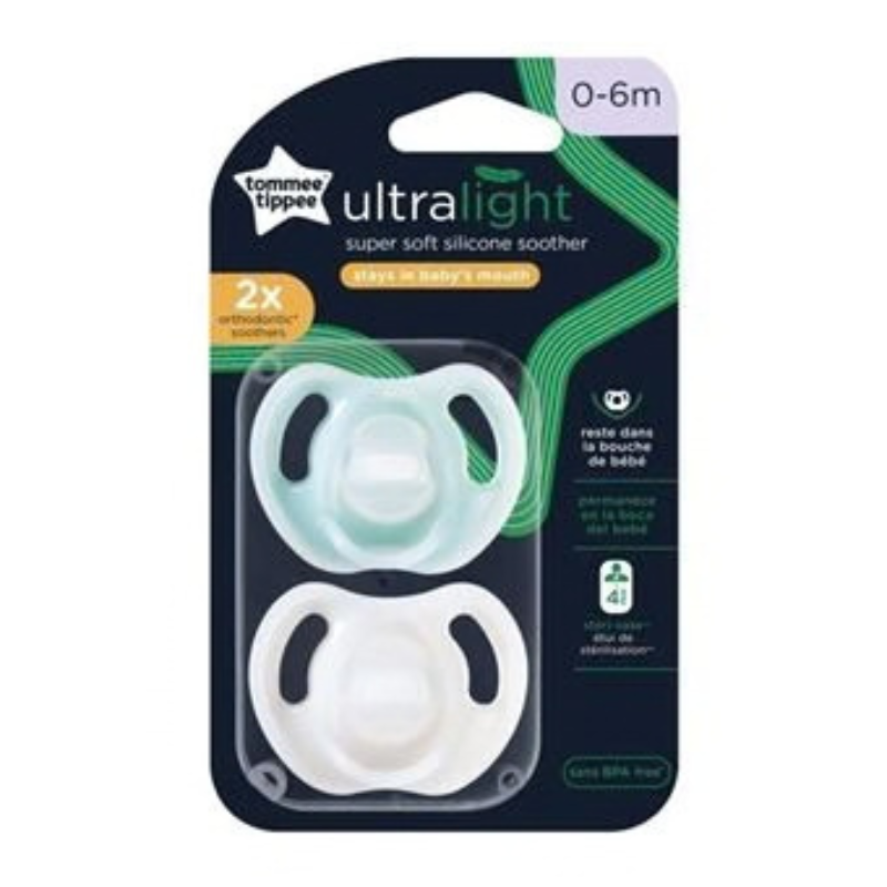 TOMMEE TIPPEE LOT DE 2 SUCETTES ULTRA LEGERE 0-6 MOIS