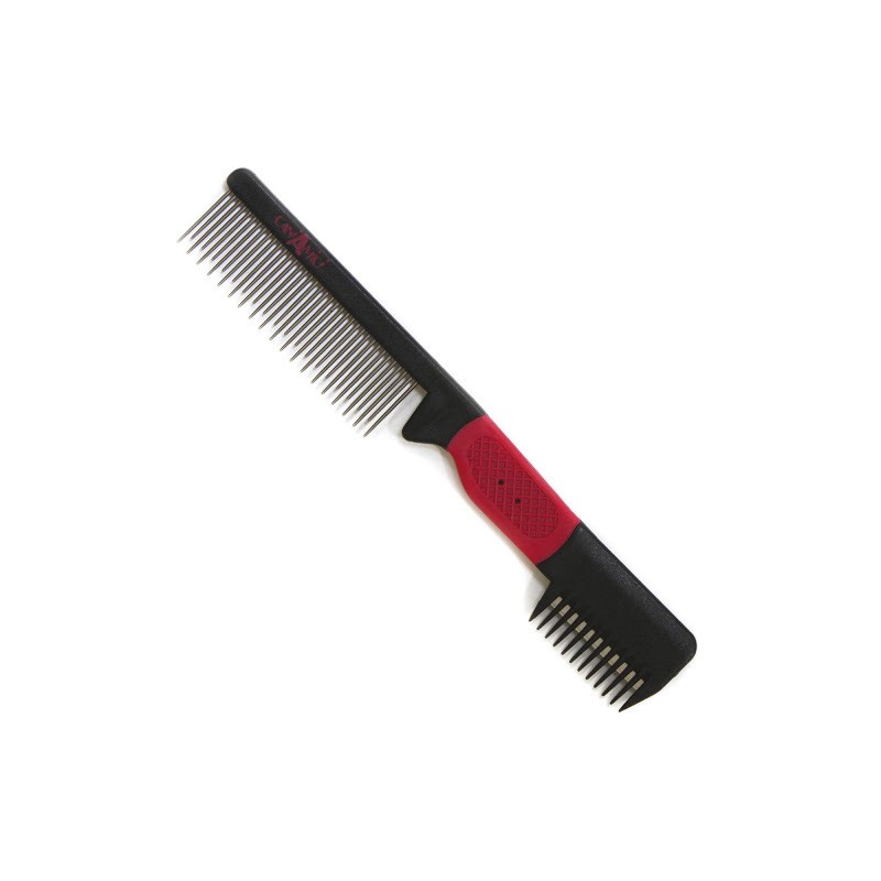 VANITY PEIGNE DOUBLE AVEC LAME DE RASOIR