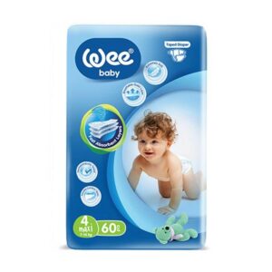 WEE BABY COUCHE TAILLE 4 MAXI 7-14KG 60 PIECES