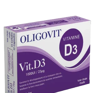 Oligovit Vitamine D3 1000UI/15 gelules