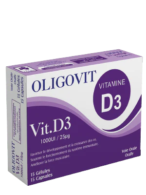 Oligovit Vitamine D3 1000UI/15 gelules