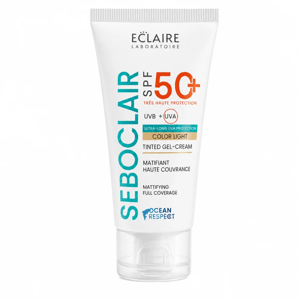 ECLAIRE Seboclair Écran Color Light SPF50+ Peaux Sensibles Mixtes à Grasses 50 ml