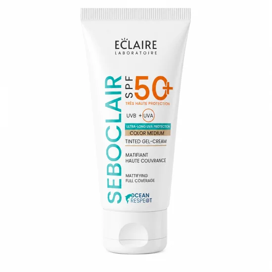 ECLAIRE Seboclair Écran Color Medium SPF50+ Peaux Sensibles Mixtes à Grasses 50 ml