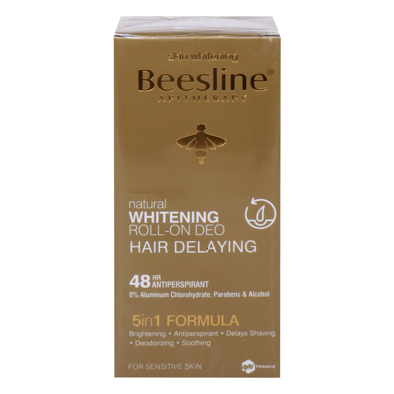 BEESLINE - NATURAL WHITENING ROLL-ON DEO HAIR DELAYING 48HR ANTI PERSPIRANT 50ML