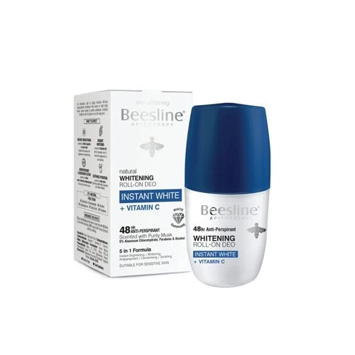 BEESLINE Whitening Roll-On Deo Instant White Vitamin C & White Sapphire – 50 ml