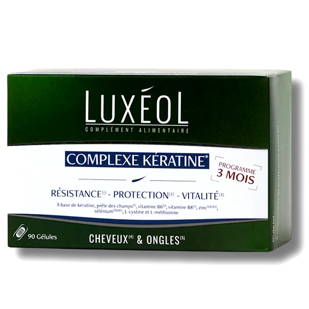 LUXEOL Complexe Kératine – 3 Mois – 90 Gélules