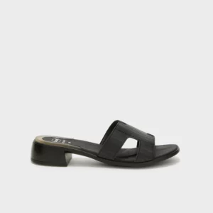 Alternative view of SCHOLL PANTELLERIA CROCO NOIR