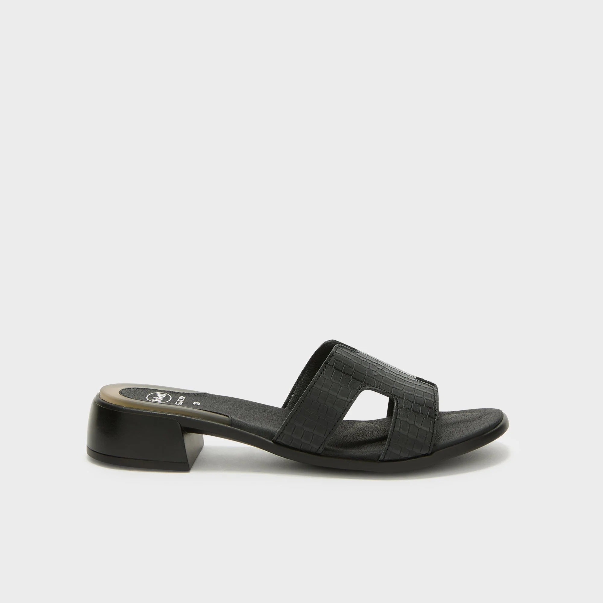 SCHOLL PANTELLERIA CROCO NOIR – Image 2
