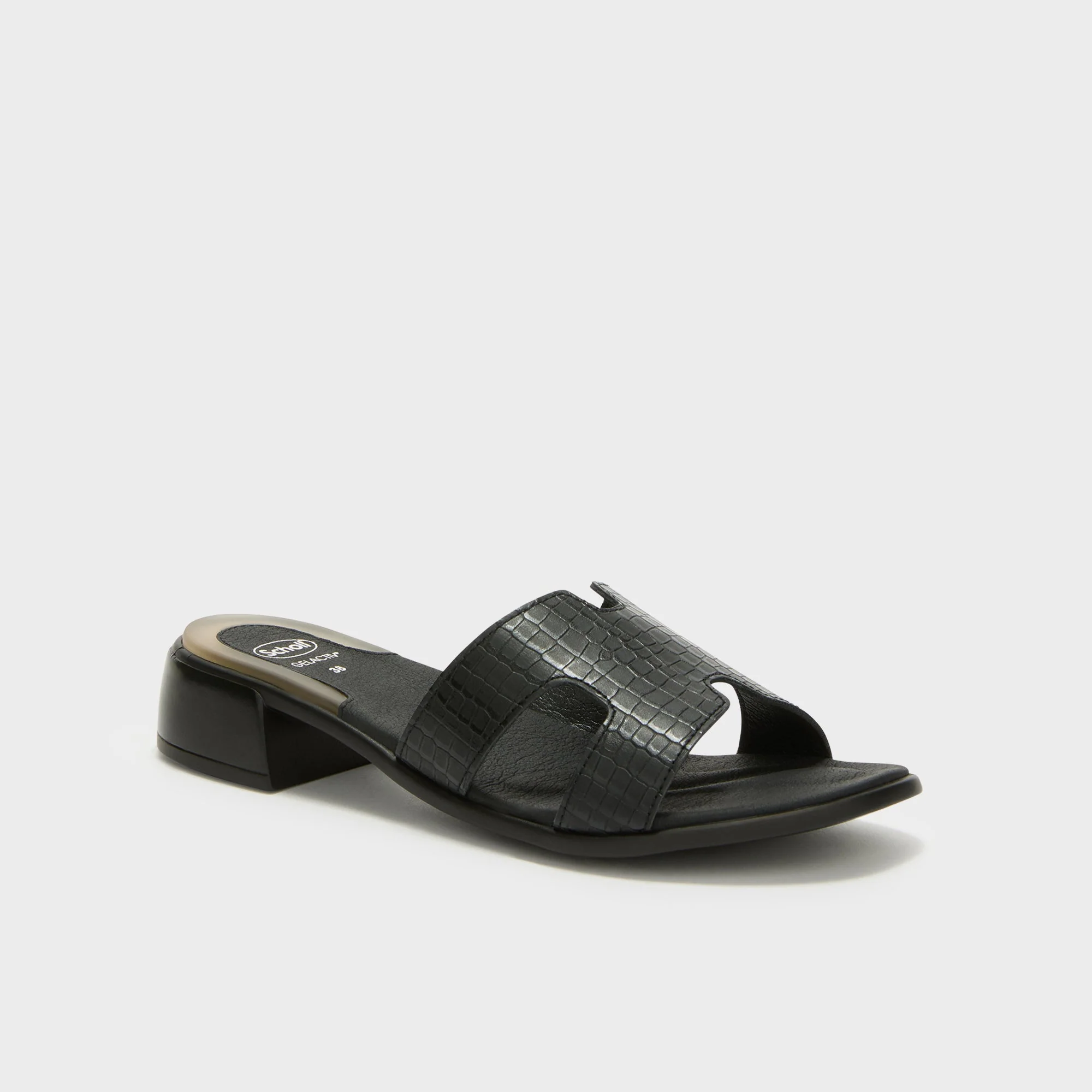 SCHOLL PANTELLERIA CROCO NOIR