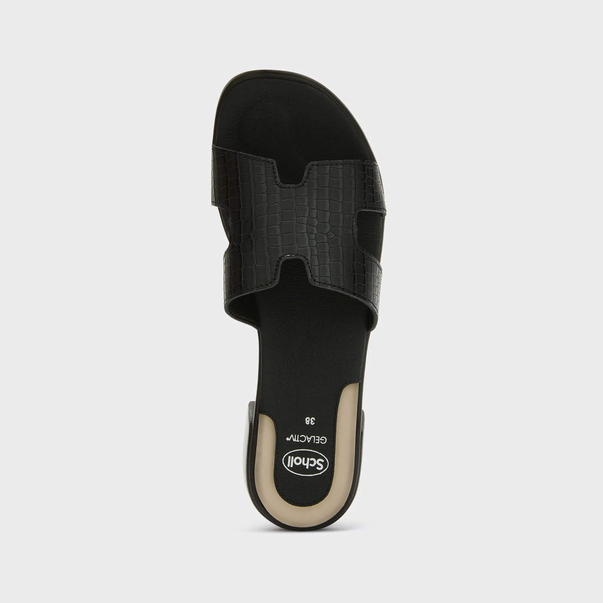 SCHOLL PANTELLERIA CROCO NOIR – Image 4