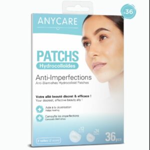 ANYCARE PATCHS HYDROCOLLOÏDES ANTI-IMPERFECTIONS – 36 PCS (2 tailles)