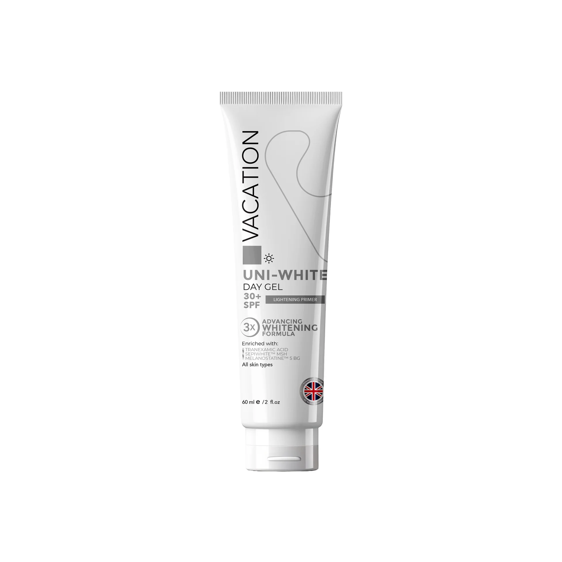 Vacation Uni-White Gel Éclat & Correcteur de Teint SPF 30+ – 60 ml